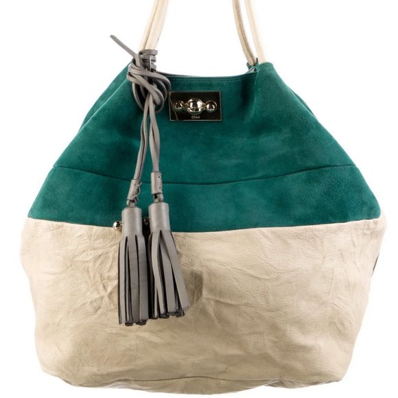 Chloe Handbags - Chloé Suede Colorblock Hobo